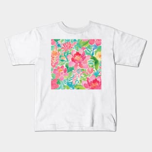 Watercolor flowers sketch Kids T-Shirt